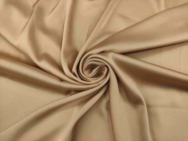 Tessuto Satin leggero elasticizzato tinta unita beige