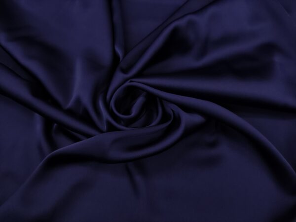 Tessuto Satin leggero elasticizzato tinta unita blu medio