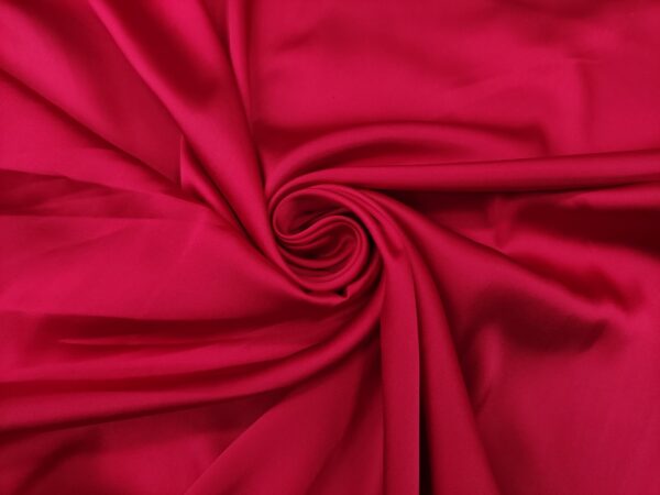 Tessuto Satin leggero elasticizzato tinta unita ciliegia