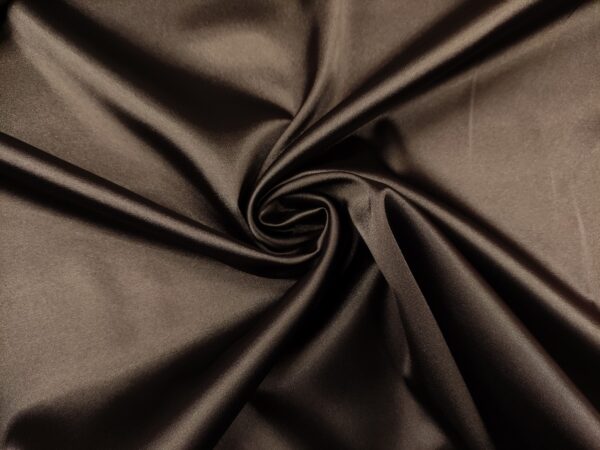 Tessuto Satin leggero elasticizzato tinta unita grigio scuro