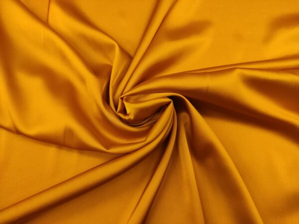 Tessuto Satin leggero elasticizzato tinta unita ocra