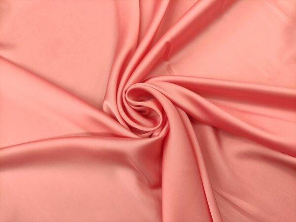 Tessuto Satin leggero elasticizzato tinta unita rosa baby