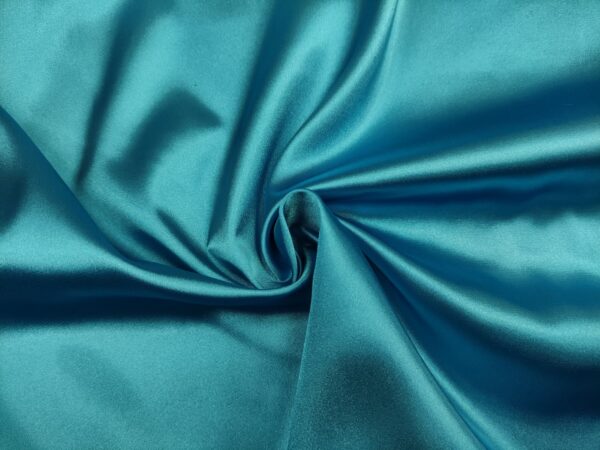 Tessuto Satin leggero elasticizzato tinta unita turchese