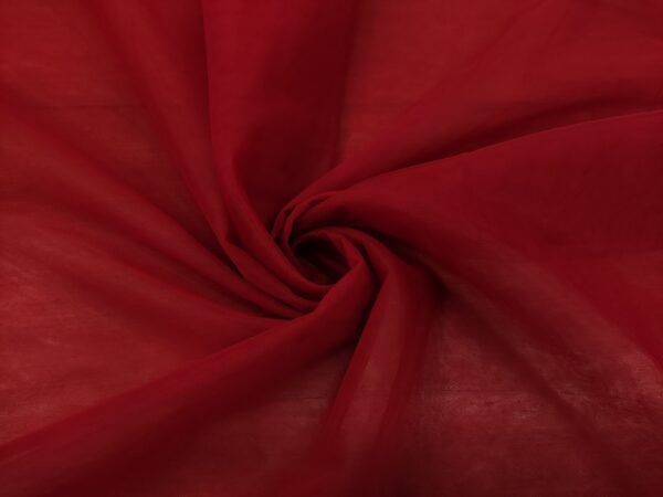 Tessuto Tulle mano seta morbido tinta unita bordeaux