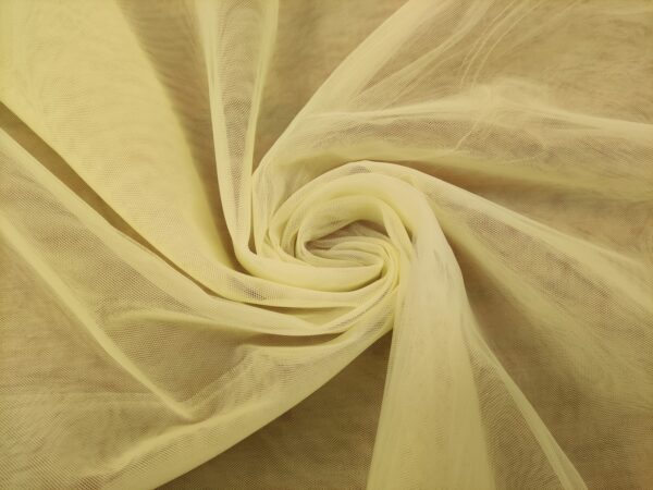 Tessuto Tulle mano seta morbido tinta unita giallo pastello