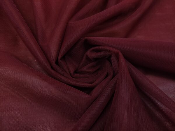Tessuto Tulle mano seta morbido tinta unita prugna