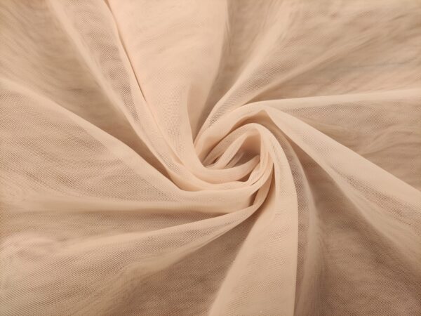Tessuto Tulle mano seta morbido tinta unita cipria