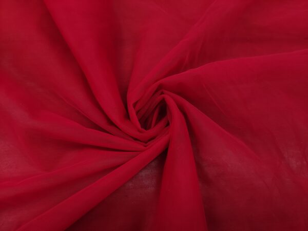 Tessuto Tulle mano seta morbido tinta unita rosso scuro