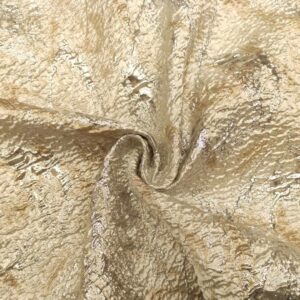 Tessuto Broccato in seta motivo astratto beige - argento