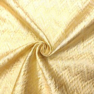 Tessuto Broccato in seta motivo astratto beige - oro