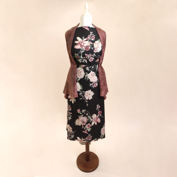 Tessuto Simil Dainetto effetto invecchiato abbinato a Cady elasticizzato a fantasia