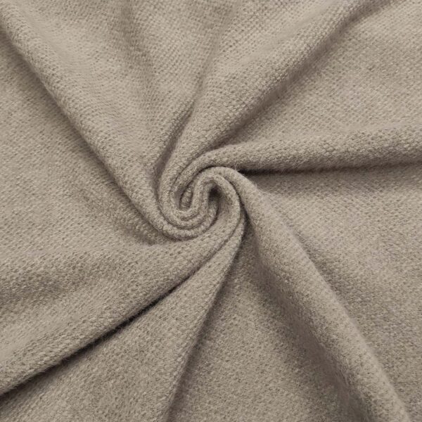 Tessuto per cappotto mano mohair tinta unita grigio