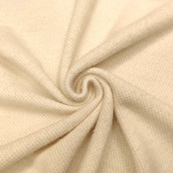 Tessuto per cappotto mano mohair tinta unita panna