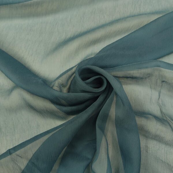 Tessuto Chiffon in seta tinta unita avio