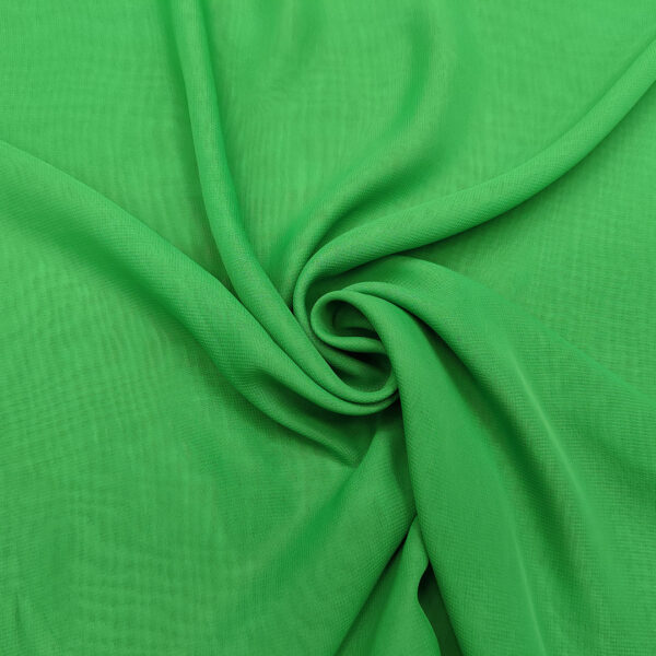 Tessuto Chiffon tinta unita verde prato