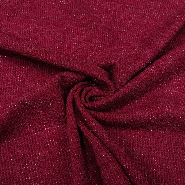 Tessuto Maglia Costina Lurex in tinta unita bordeaux