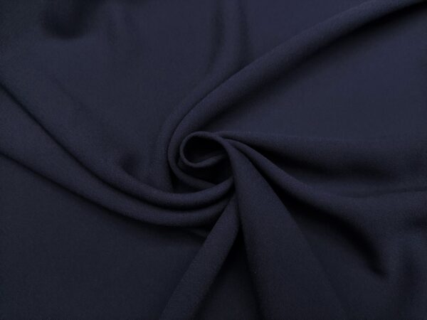 Tessuto Crepe Cady tinta unita blu medio