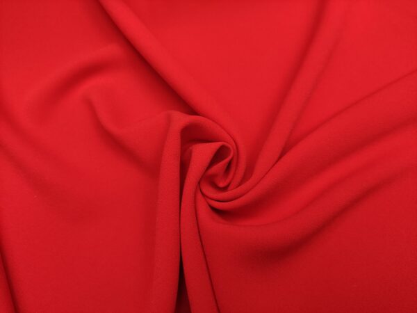 Tessuto Crepe Cady tinta unita rosso
