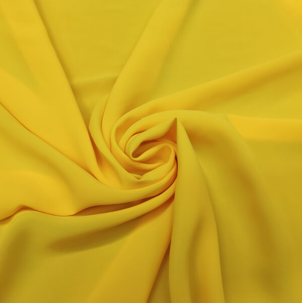 Tessuto Crepe De Chine tinta unita giallo