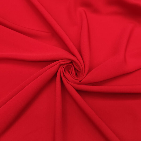 Tessuto Crepe De Chine tinta unita rosso