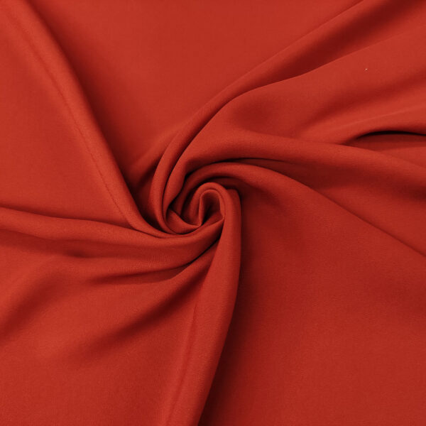 Tessuto Crepe De Chine tinta unita ruggine