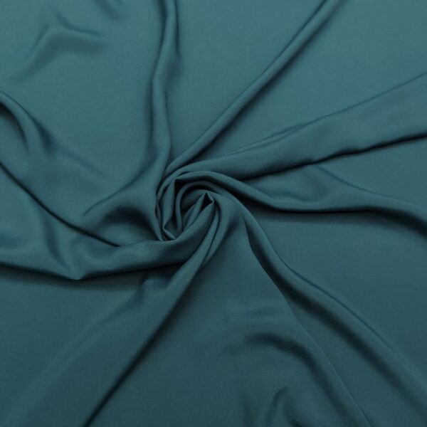Tessuto Crepe De Chine tinta unita verde ottanio