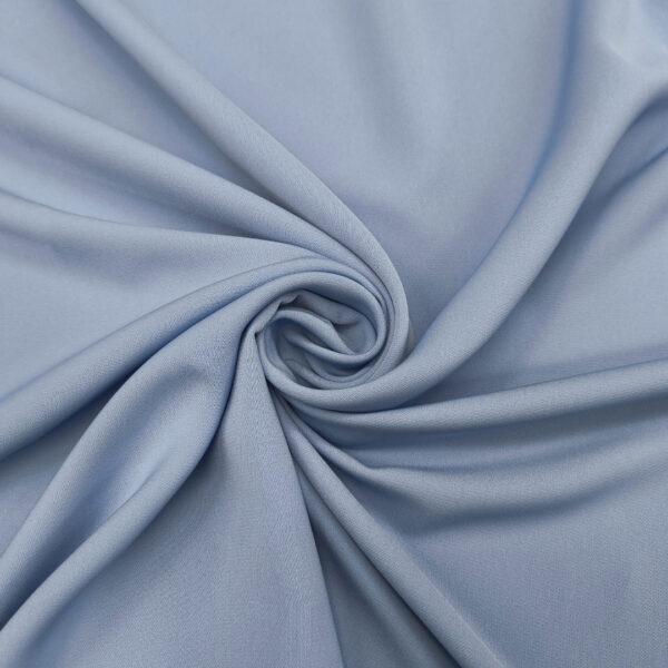 Tessuto Crepe De Chine elasticizzato tinta unita celeste nube