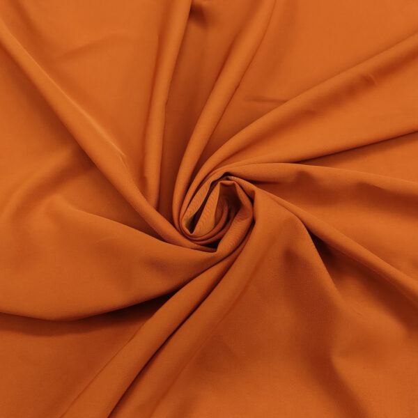 Tessuto Crepe morbido Elegance tinta unita ruggine