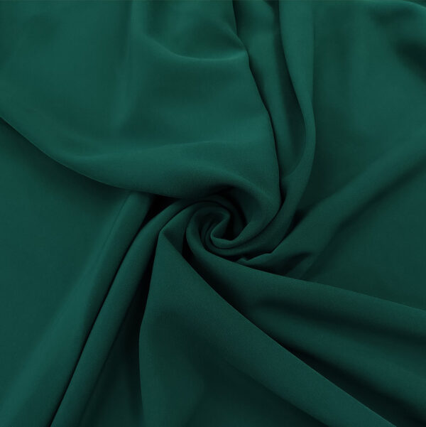 Tessuto Crepe morbido peso autunnale in tinta unita verde petrolio