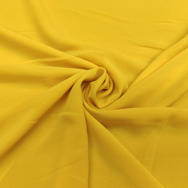 Tessuto Doppio Georgette in tinta unita giallo
