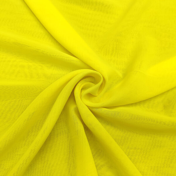 Tessuto Doppio Georgette in tinta unita giallo fluo