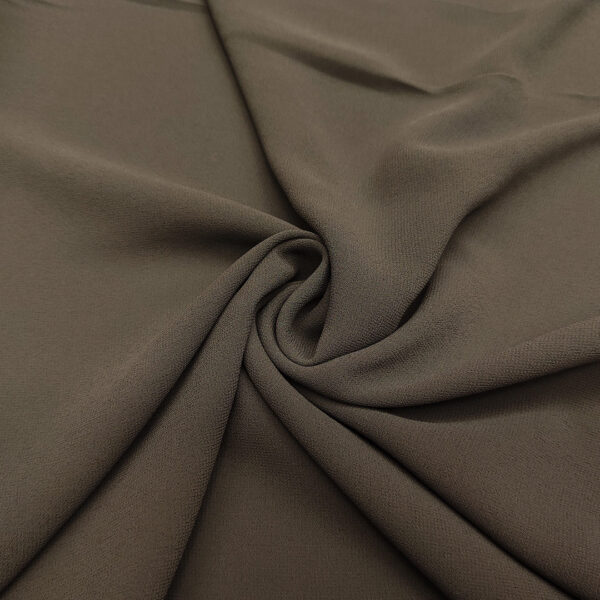 Tessuto Doppio Georgette in tinta unita grigio antracite