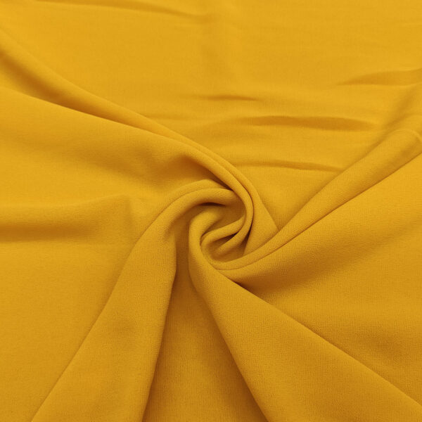 Tessuto Doppio Georgette in tinta unita ocra