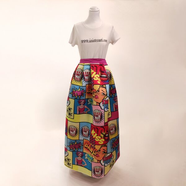 Tessuto duchesse a fantasia motivo astratto