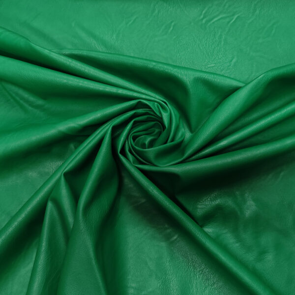 Tessuto Ecopelle tinta unita verde prato