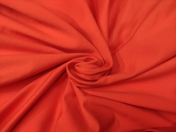 Tessuto Felpa estiva di Cotone in tinta unita arancione