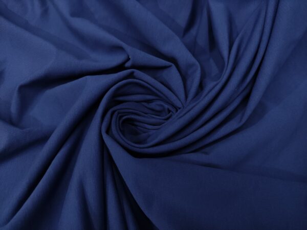 Tessuto Felpa estiva di Cotone in tinta unita blu navy