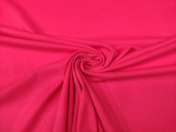 Tessuto Felpa estiva di Cotone in tinta unita fucsia fluo