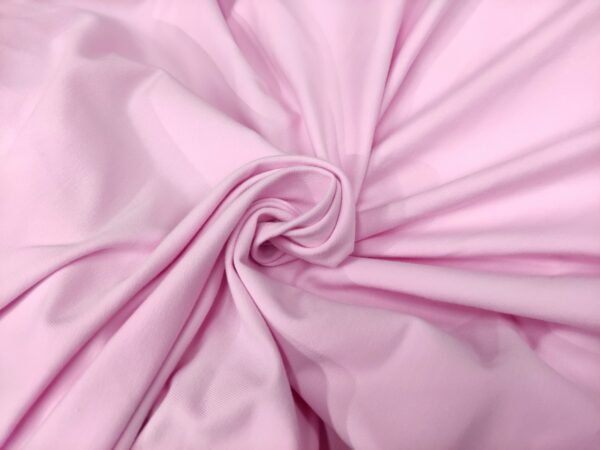 Tessuto Felpa estiva di Cotone in tinta unita rosa baby