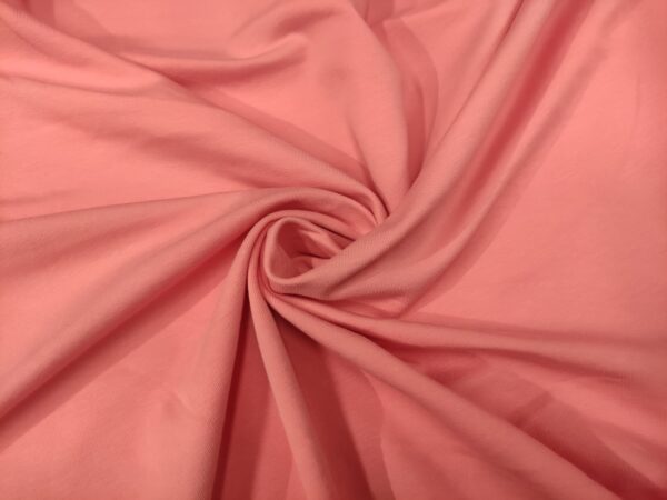 Tessuto Felpa estiva di Cotone in tinta unita rosa salmone