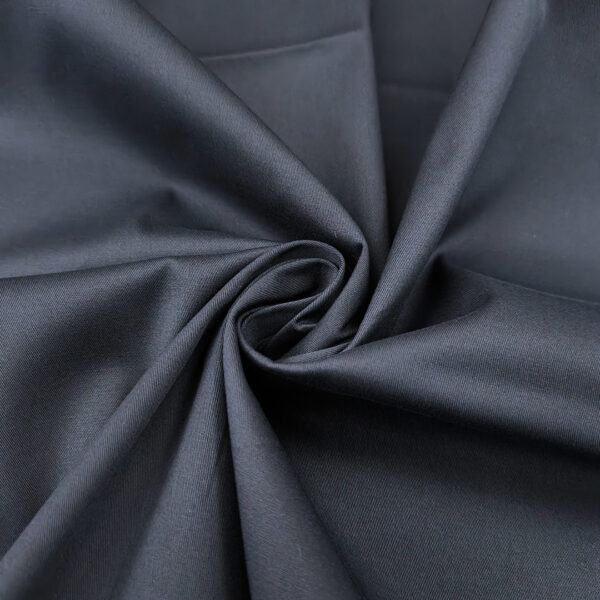 Tessuto Gabardine di cotone tinta unita blu notte