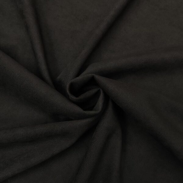 Tessuto Cady Elasticizzato peso autunnale effetto velluto tinta unita nero