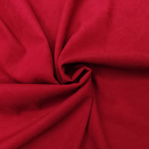 Tessuto Cady Elasticizzato peso autunnale effetto velluto tinta unita rosso porpora