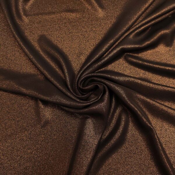 Tessuto Georgette spalmato nero - bronzo