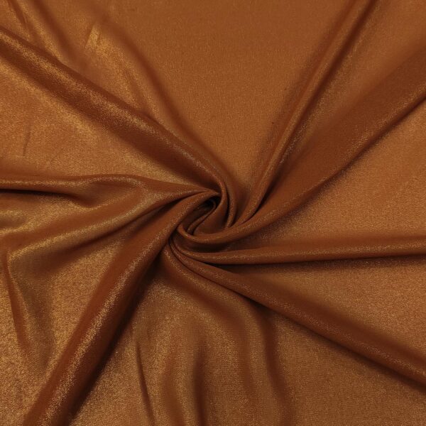 Tessuto Doppio Georgette spalmato in tinta unita bronzo