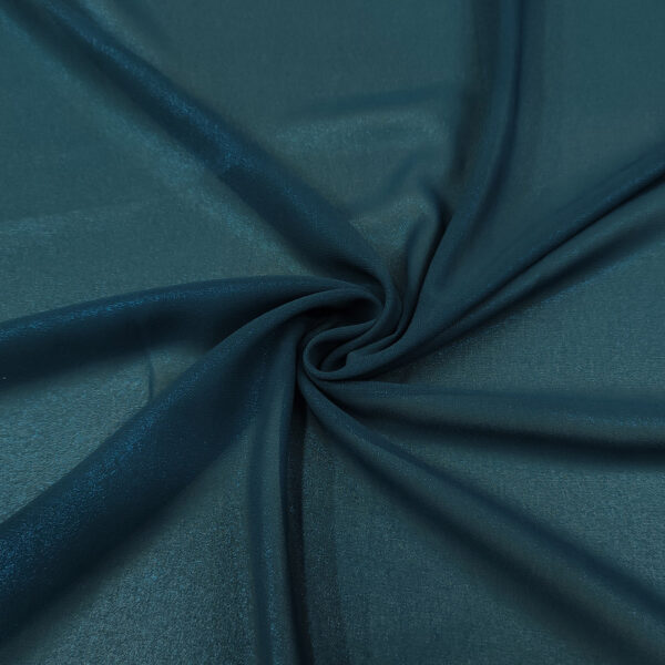 Tessuto Doppio Georgette spalmato in tinta unita verde ottanio