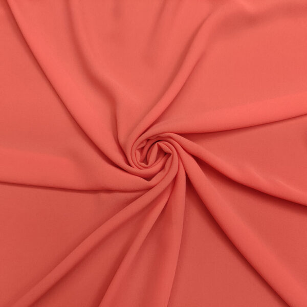 Tessuto Georgette tinta unita corallo