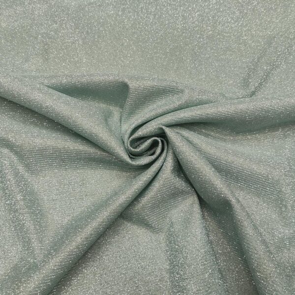 Tessuto Jersey glitter acquamarina - argento