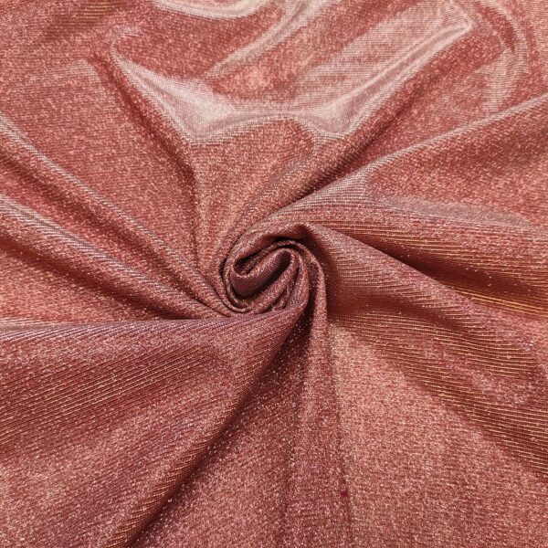 Tessuto Jersey glitter rosa gold rosa geranio - oro