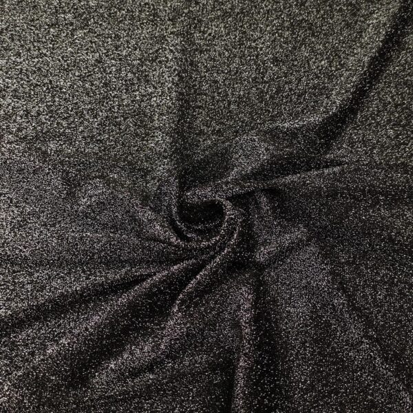 Tessuto Jersey lurex nero - argento